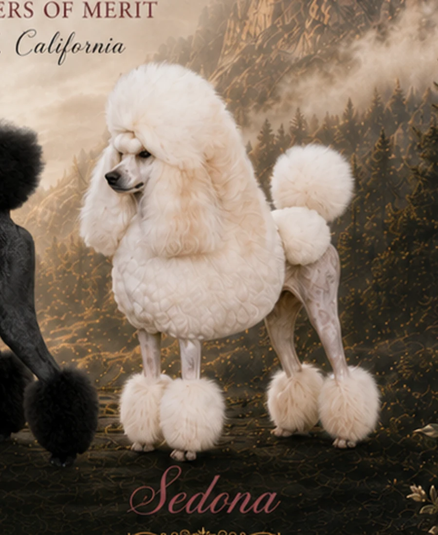Sedona, a white Standard Poodle